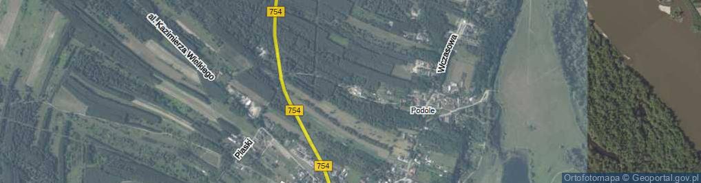 Zdjęcie satelitarne Podole ul.